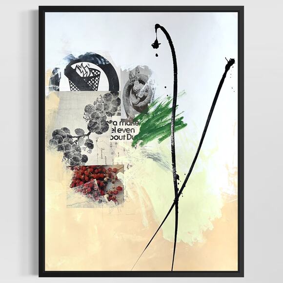 Original Mixed Media Abstract Modern Art Painting 18x24 
